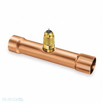 JB INDUSTRIES 1/4 Access Valve Swaged T Brass/Copper, 3DXA1