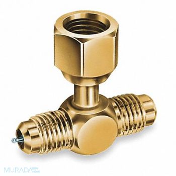 JB INDUSTRIES 1/4 Access Valve Tee w/ Flare Nut PK3, 3DXD1