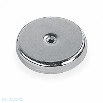 GRAINGER APPROVED Round Base Magnet 16 lb Pull, 3DXX8