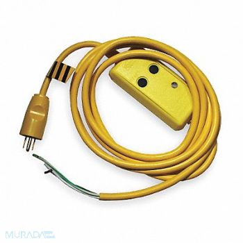 HUBBELL WIRING DEVICE-KELLEMS Line Cord GFCI 15ft 15A Yel 120V, 3DZP5