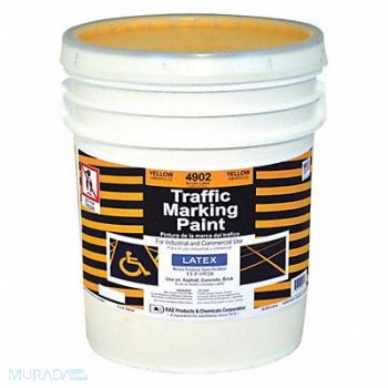 RAE Traffic Zone Marking Paint 5 gal Yellow, 3EHH7