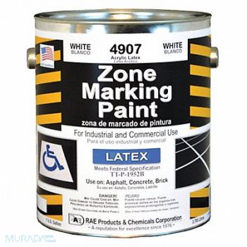 RAE Traffic Zone Marking Paint 1 gal White, 3EHH8