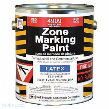 RAE Traffic Zone Marking Paint 1 gal Red, 3EHJ1