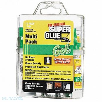 SUPER GLUE Instant Adhesive 0.07 fl oz Tube PK12, 3EHP5