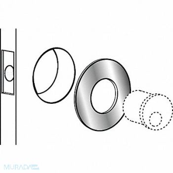 GRAINGER APPROVED Cover Plate Brass O.D. 2 5/8 In, 3EJD6
