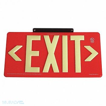 GRAINGER APPROVED D6994 Exit Sign 8 5/8 in x 15 7/8 in Plastic, 3EYL3