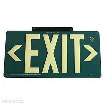 GRAINGER APPROVED D6994 Exit Sign 8 5/8 in x 15 7/8 in Plastic, 3EYL5