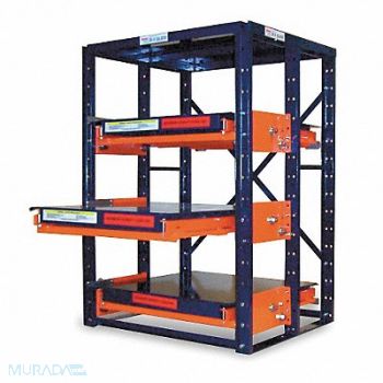 JARKE Roll Out Shelving 48inx72inx48in Starter, 3FE68