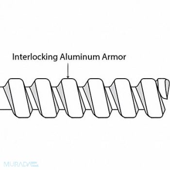 GRAINGER APPROVED Flex Metal Conduit Alum Trd Sz 3/4in, 5YH64