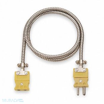 TEMPCO Ext Lead K Steel 50Ft Standard Silver, 3HWK9