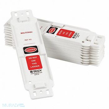 BRADY Laddertag(TM) Hldr 8-1/4 x 2-1/4 In PK10, 3GAJ8