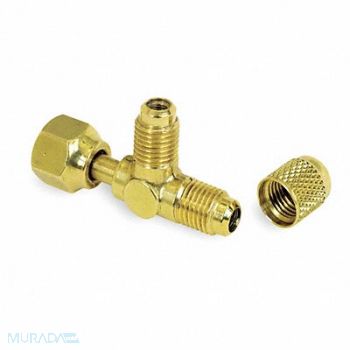 JB INDUSTRIES 1/4 Access Valve Tee w/ Flare Nut PK3, 20W308