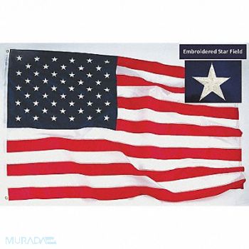 BULLDOG US Flag 5x9-1/2 Ft Cotton, 3GRH7