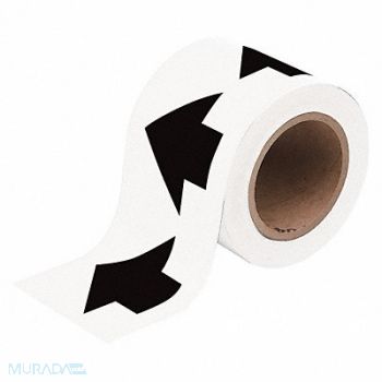 BRADY D3614 Arrow Tape White 4in W 90ft Roll L, 3GTN3