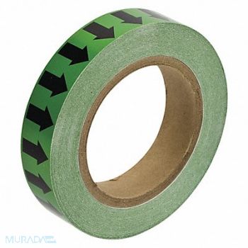 BRADY D3612 Arrow Tape Green 1in W 90ft Roll L, 3GTN4