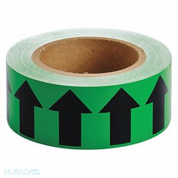 BRADY D3613 Arrow Tape Green 2in W 90ft Roll L, 3GTN5