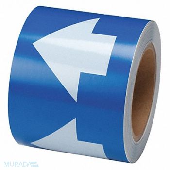 BRADY D3614 Arrow Tape Blue 4in W 90ft Roll L, 3GTN6