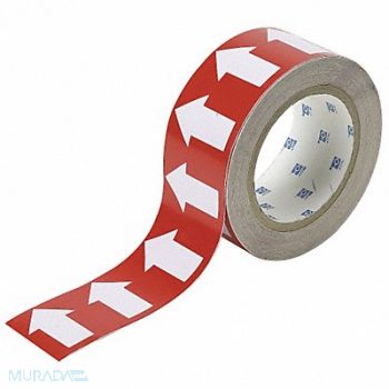 BRADY D3614 Arrow Tape Red 4in W 90ft Roll L, 3GTN9
