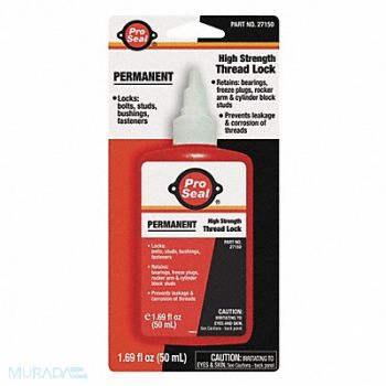 PRO SEAL Permanent Threadlocker 50mL Bottle Red, 3HHJ3