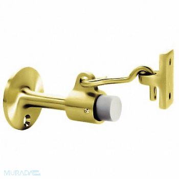 ROCKWOOD Hook-Style Door Holder 2-1/4In Pol Brass, 3HHT5