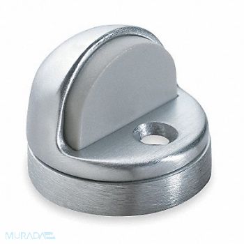 ROCKWOOD Dome Door Stop Floor Mount Satin Chrome, 3HHY6