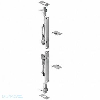 ROCKWOOD Automatic Flush Bolt Satin Chrome, 3HJD2