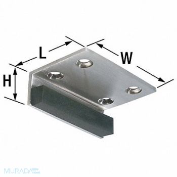 ROCKWOOD Header Door Stop Satin Nickel 3 x 2, 3HJJ9