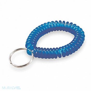 LUCKY LINE PRODUCTS Wrist Coil with Split Key Ring Blue PK5, 3HJT9