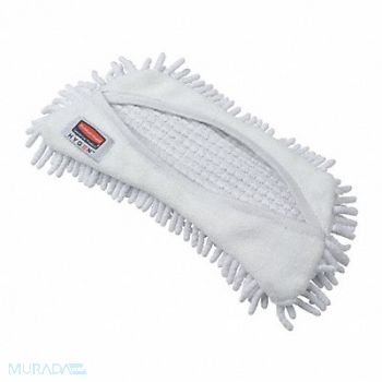 RUBBERMAID COMMERCIAL PRODUCTS Mop Pad White Microfiber, 3HKA8