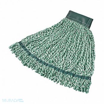 RUBBERMAID COMMERCIAL PRODUCTS Wet Mop Green Microfiber, 3HKD9
