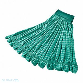 RUBBERMAID COMMERCIAL PRODUCTS Wet Mop Green Microfiber, 3HKE5