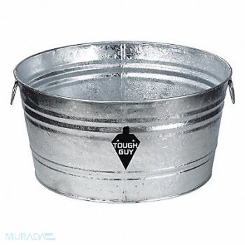 GRAINGER APPROVED Utility Tub 35 gal Silver, 3HNF7