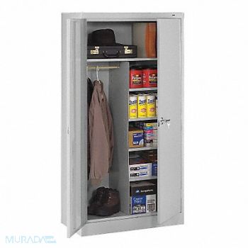 TENNSCO Combo Wardrobe Cab 72 H 36 W Light Gray, 3HNN7