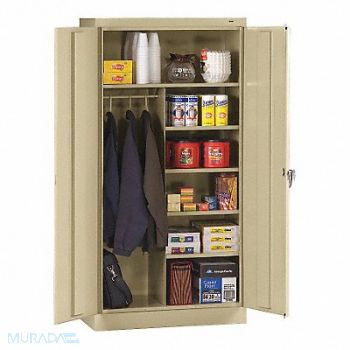 TENNSCO Combo Wardrobe Cab 72 H 36 W Champ/Putty, 3HNN8