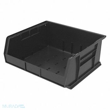 AKRO-MILS F8696 Hang and Stack Bin Black Plastic 7 in, 3HRY7