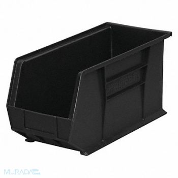 AKRO-MILS F8694 Hang and Stack Bin Black Plastic 9 in, 3HRZ2