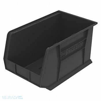 AKRO-MILS F8691 Hang and Stack Bin Black Plastic 10 in, 3HRZ7