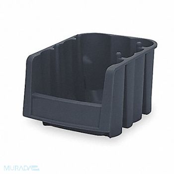 AKRO-MILS Stack and Nest Bin Black Solid Polymer, 3HRZ8