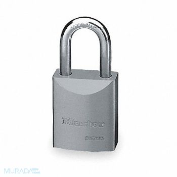 MASTER LOCK Keyed Padlock 29/32 in Rectangle Silver, 3HWD4