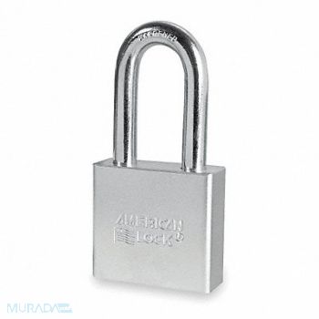 AMERICAN LOCK Keyed Padlock 3/4 in Rectangle Silver, 3HWH7