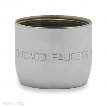 CHICAGO FAUCETS Spray Outlet Brass 13/16 in - 24 Chrome, 3JAM1