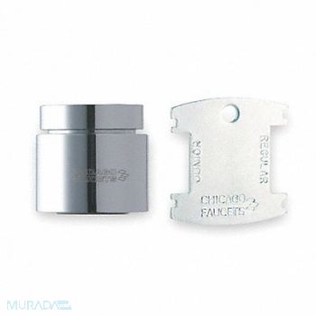 CHICAGO FAUCETS Spray Outlet Brass 13/16 in - 24 Chrome, 3JAM4