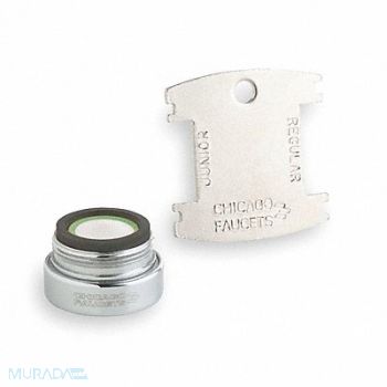 CHICAGO FAUCETS Spray Outlet Brass 13/16 in - 27 Chrome, 3JAM5