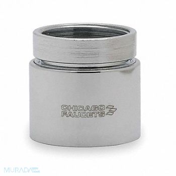 CHICAGO FAUCETS Spray Outlet Brass 13/16 in - 24 Chrome, 3JAM6