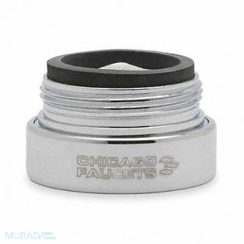 CHICAGO FAUCETS Spray Outlet Brass 13/16 in - 27 Chrome, 3JAM7