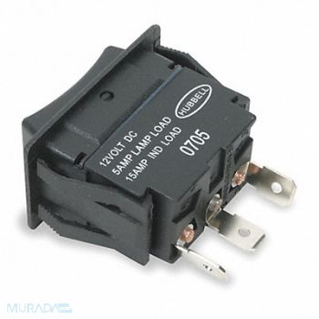 HUBBELL WIRING DEVICE-KELLEMS Rocker Switch SPDT 3 Connections, 3JC06