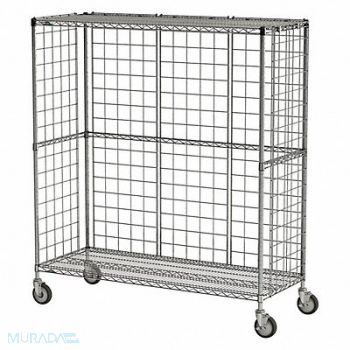 METRO Wire Cart 3-Sided 24 in W 60 in L, 3JHR9