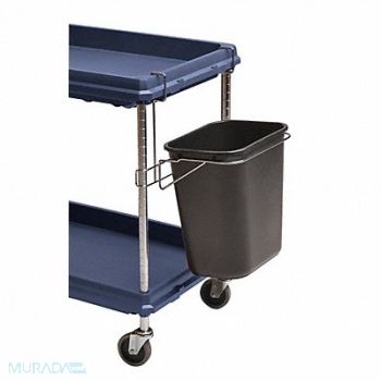 METRO Wastebasket Black Plastic 27-1/2 in H, 3JKV9