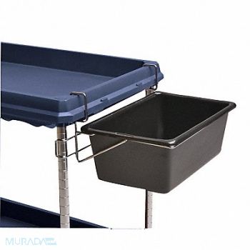 METRO Utility Bin Black ABS Thermoplastic, 3JKW2