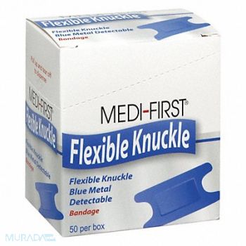 MEDI-FIRST Metal Detectable Knuckle Bandages PK50, 3JMG1